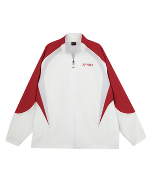 265JJ001U 화이트 남녀공용 컬러 라인 포인트 아노락 자켓