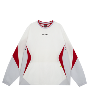 265JJ002U 화이트 남녀공용 배색 컬러 포인트 아노락 자켓