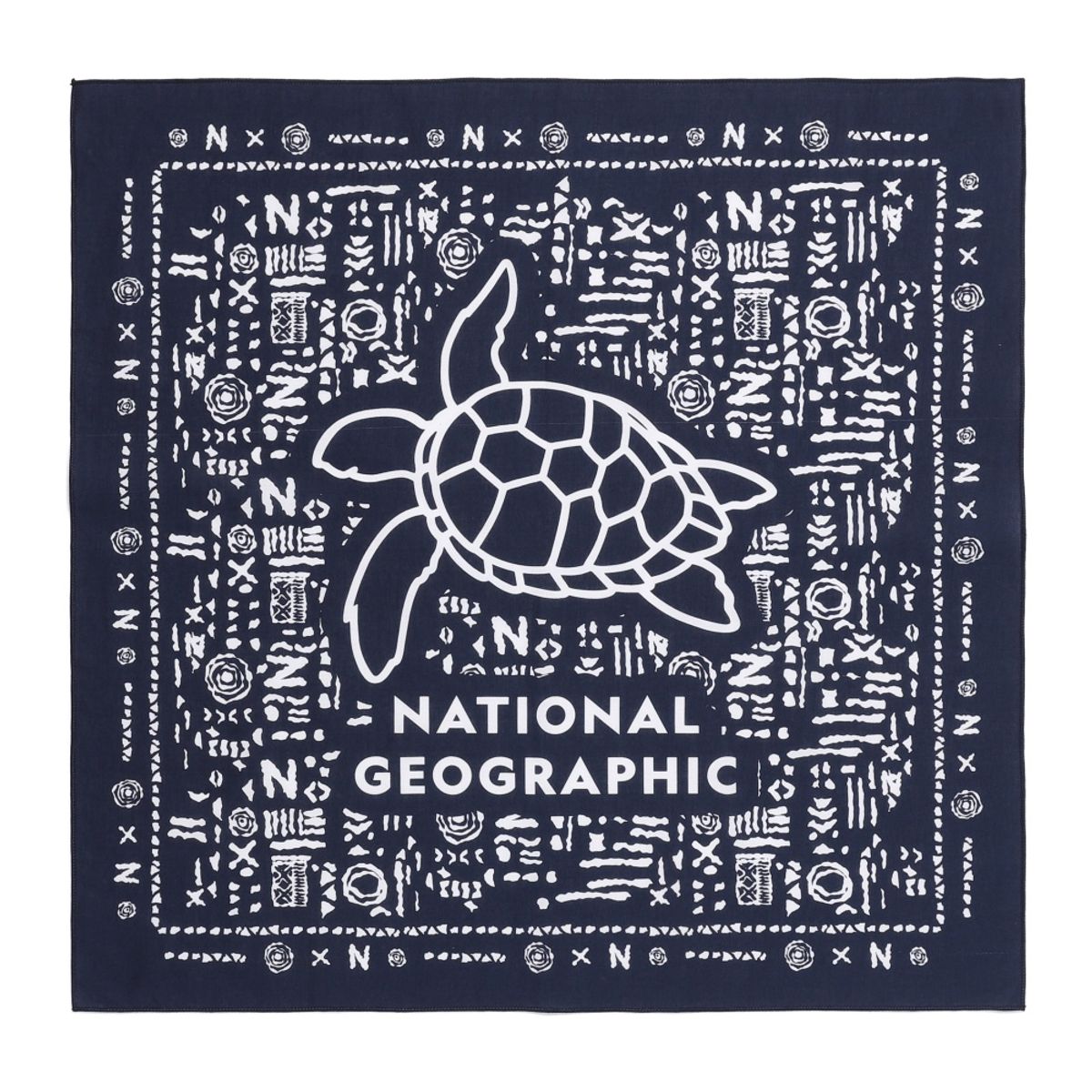 내셔널지오그래픽(NATIONALGEOGRAPHIC) N265AAC070 그래픽 반다나 NAVY