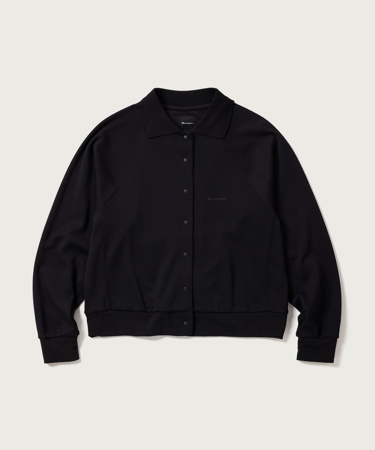 챔피온(CHAMPION) [Black Edition] 여성 레글런 가디건 Off Black