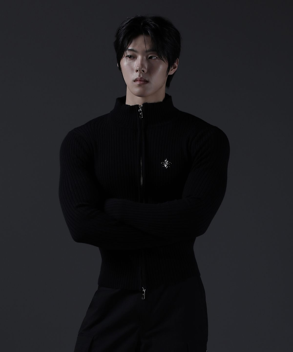 카미드(CARMID) 글로리 핸드워머 투웨이 니트 집업 [블랙]