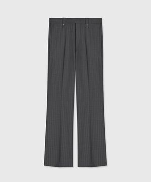 CARNABY FLARED WOOL TROUSERS GREY MULTI
