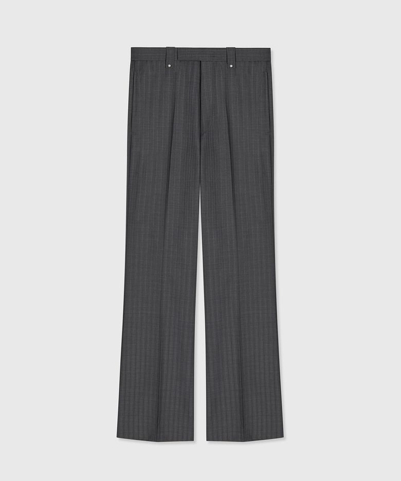 CARNABY FLARED WOOL TROUSERS GREY MULTI