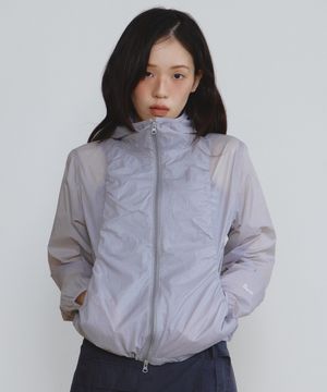 셔링 후디드 윈드 브레이커 (라이트그레이)
