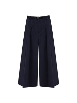 BRISE (브리세) 여성 와이드 플레어 팬츠_Dark Navy