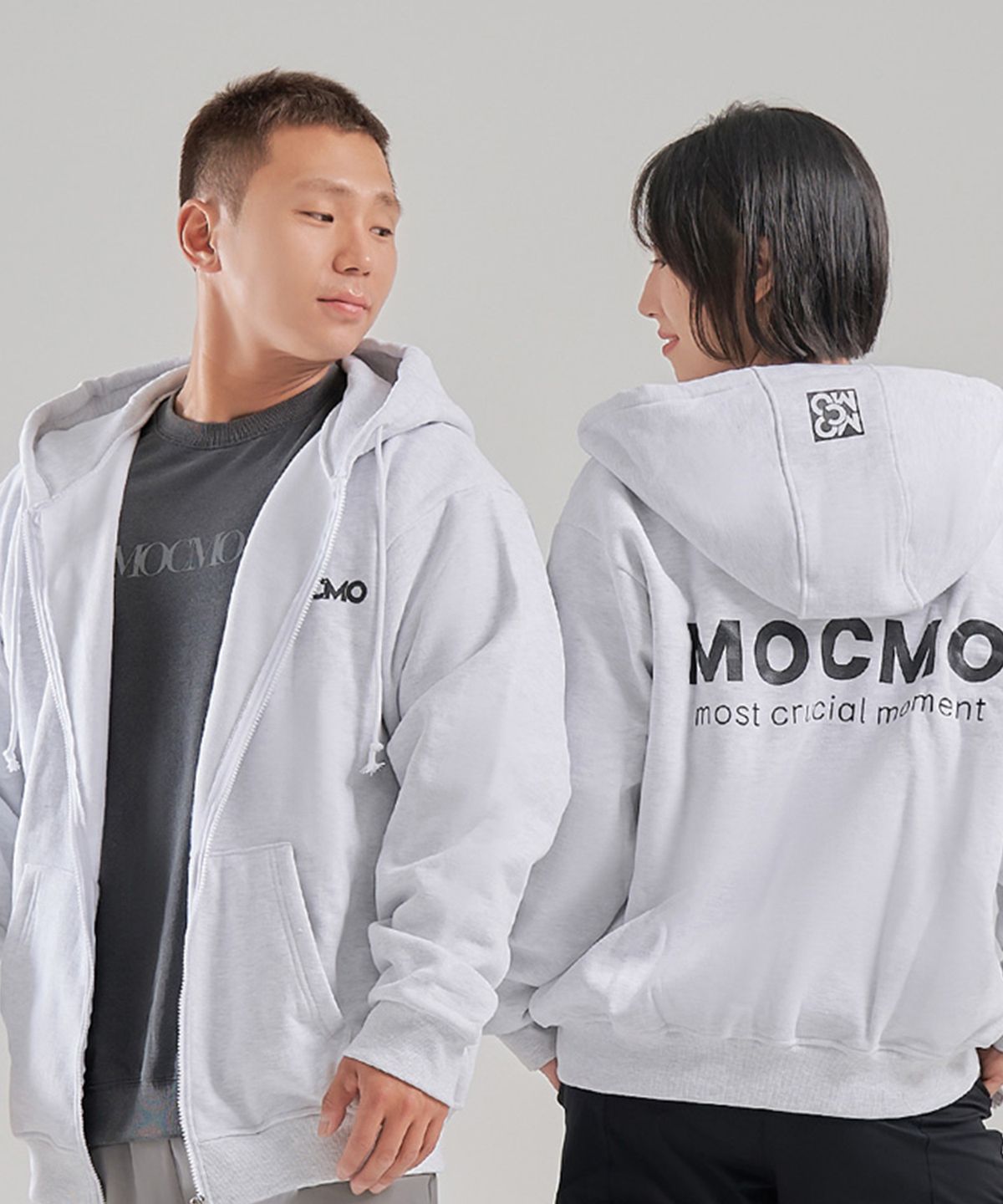 모크모(MOCMO) 남녀공용 양기모 후드집업