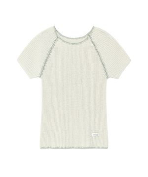 TCM X HANRORO stitch knit short sleeve (pistachio)