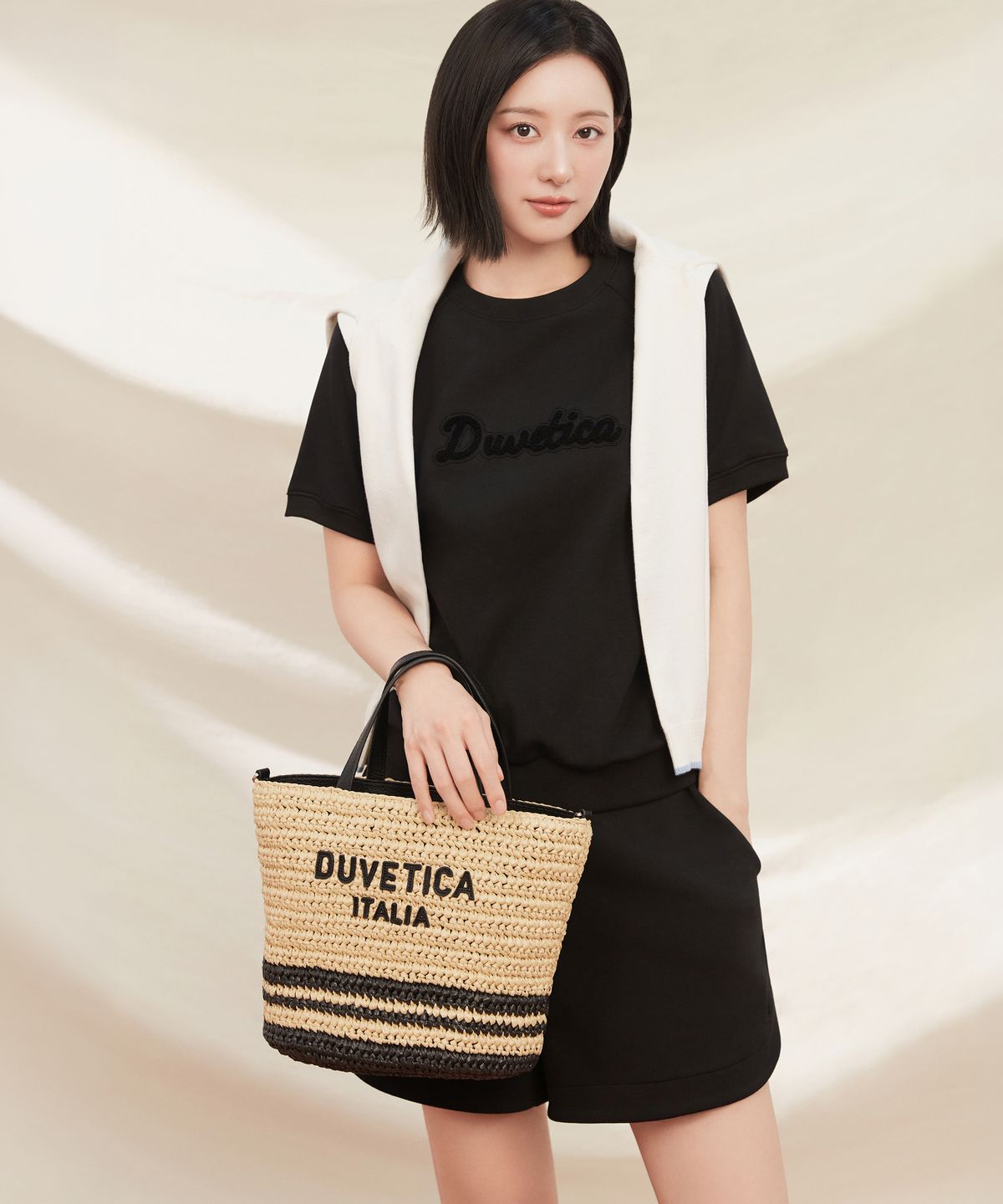 듀베티카(DUVETICA) 마리네라(블랙)(여성 토드백)