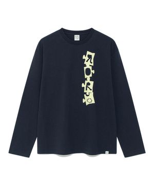 TCM X HANRORO graphic long sleeve (navy)