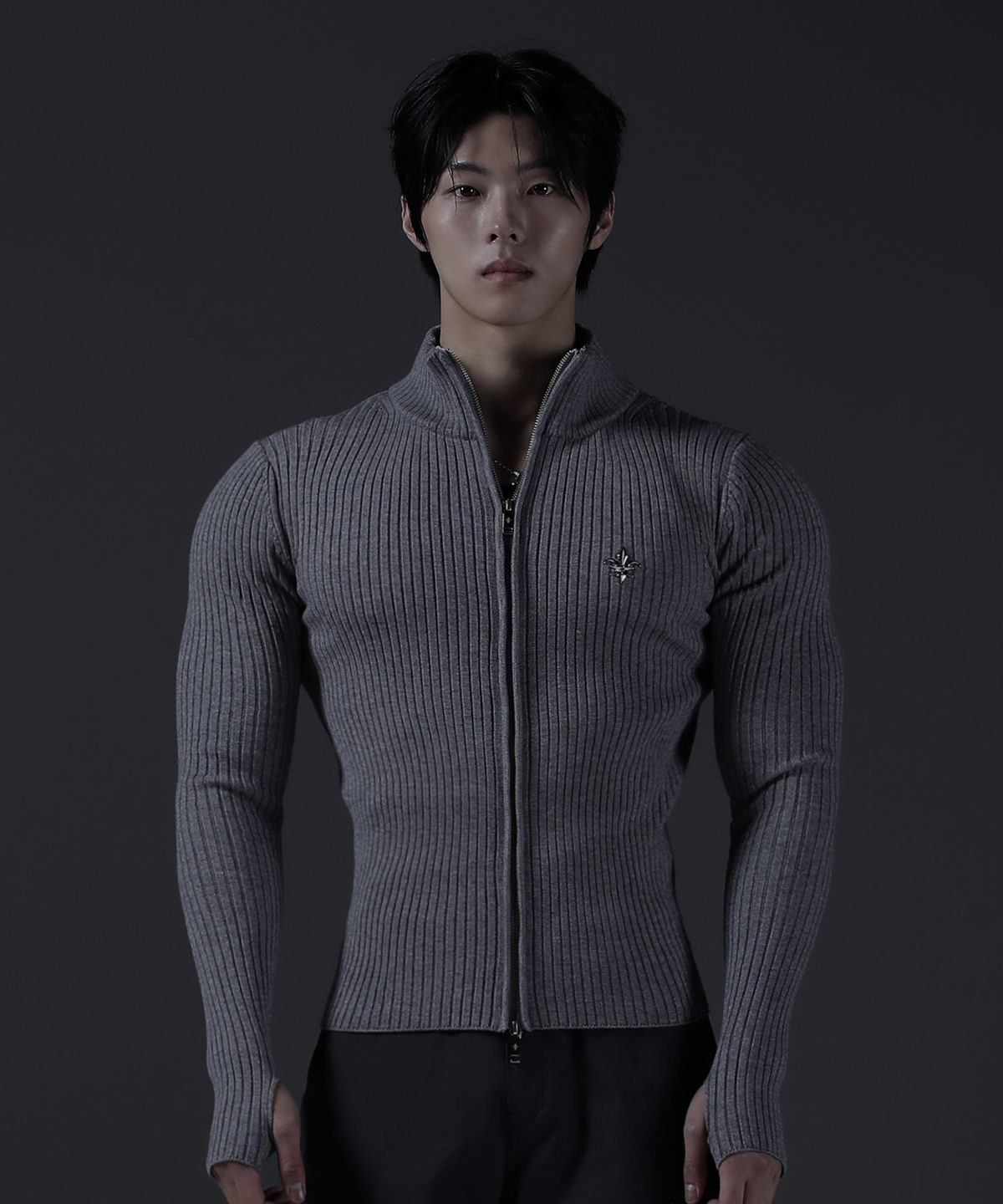 카미드(CARMID) 글로리 핸드워머 투웨이 니트 집업 [그레이]