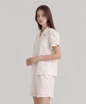 여성 H001 로젤 반소매 파자마 세트