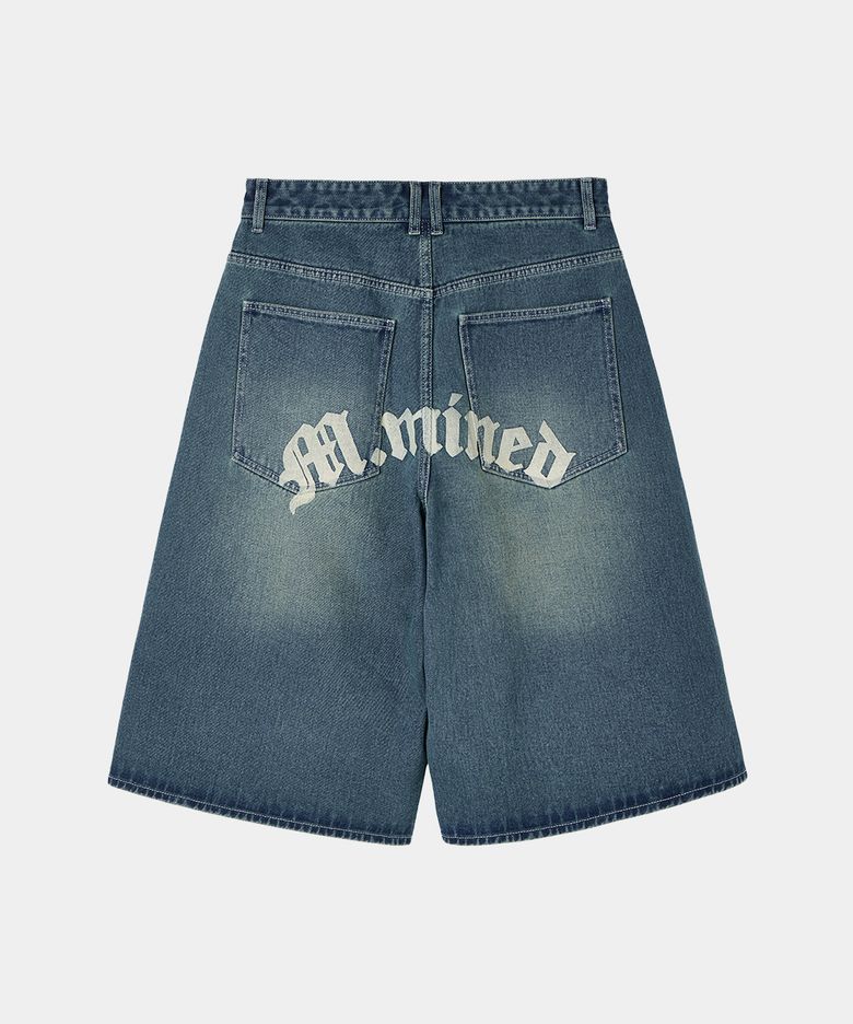 BACK-POINT BERMUDA PANTS BLUE