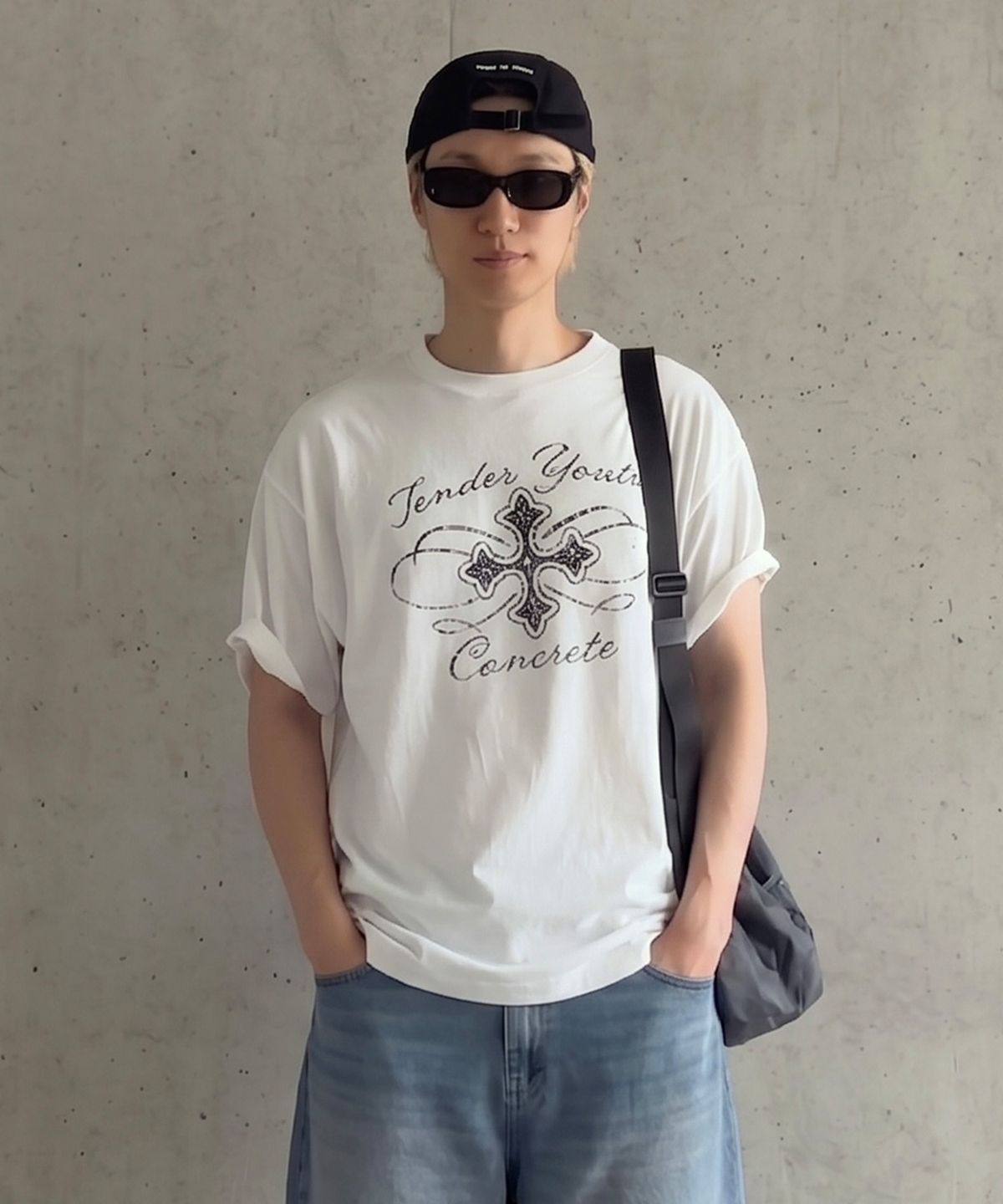 메종미네드(MAISON MINED) CELTIC CROSS HALF T WHITE
