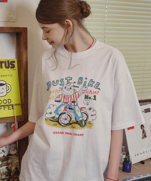 바이크 챔프 반팔티 화이트