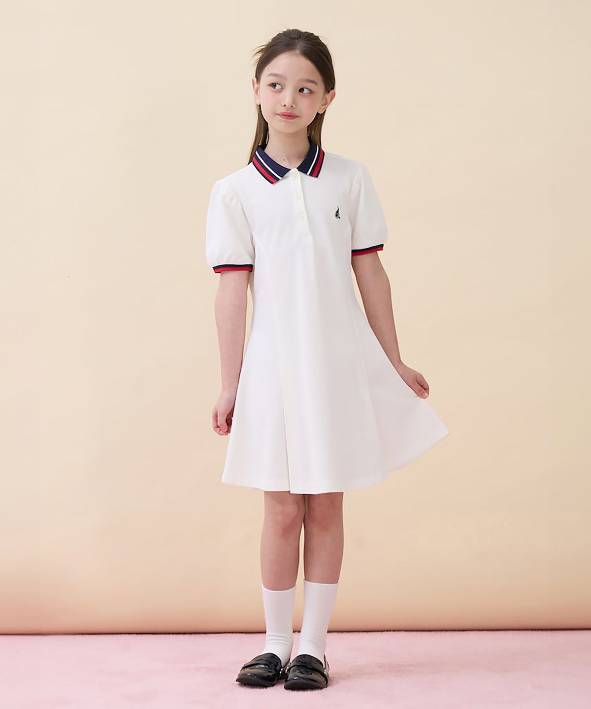 빈폴 키즈(BEANPOLE KIDS) 티핑 포인트 반소매 피케 원피스  화이트 (BI6371G021)