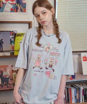 SOFT BUNNY 반팔티 미스트블루