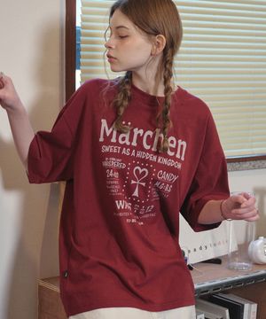 Marchen story 반팔티 버건디