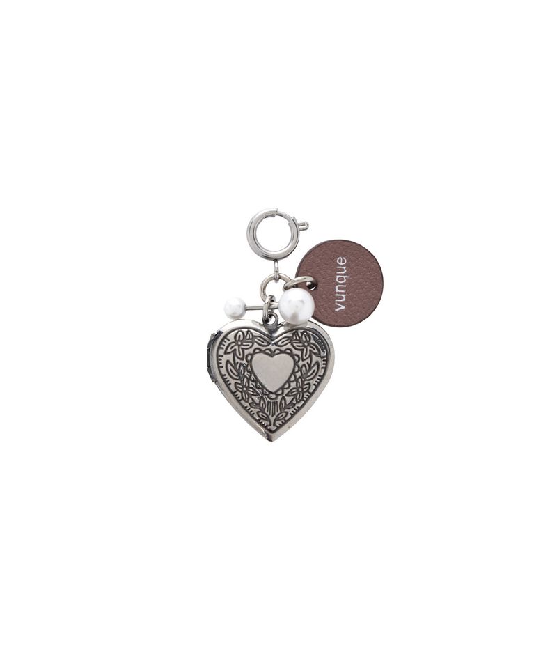Heart Memory Leather Charm Piccolo (하트 메모리 레더 참 피콜로) Latte Pink