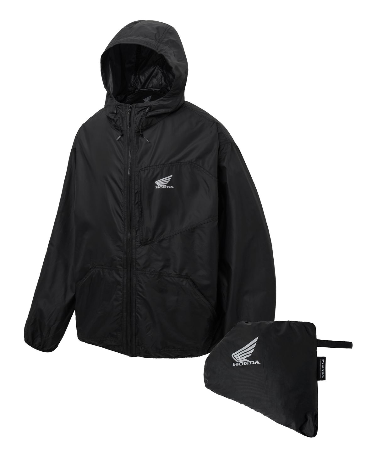 핍스 모터사이클(PHYPS MOTORCYCLE) H-Tech Packable Windbreaker_Solid Ver Black