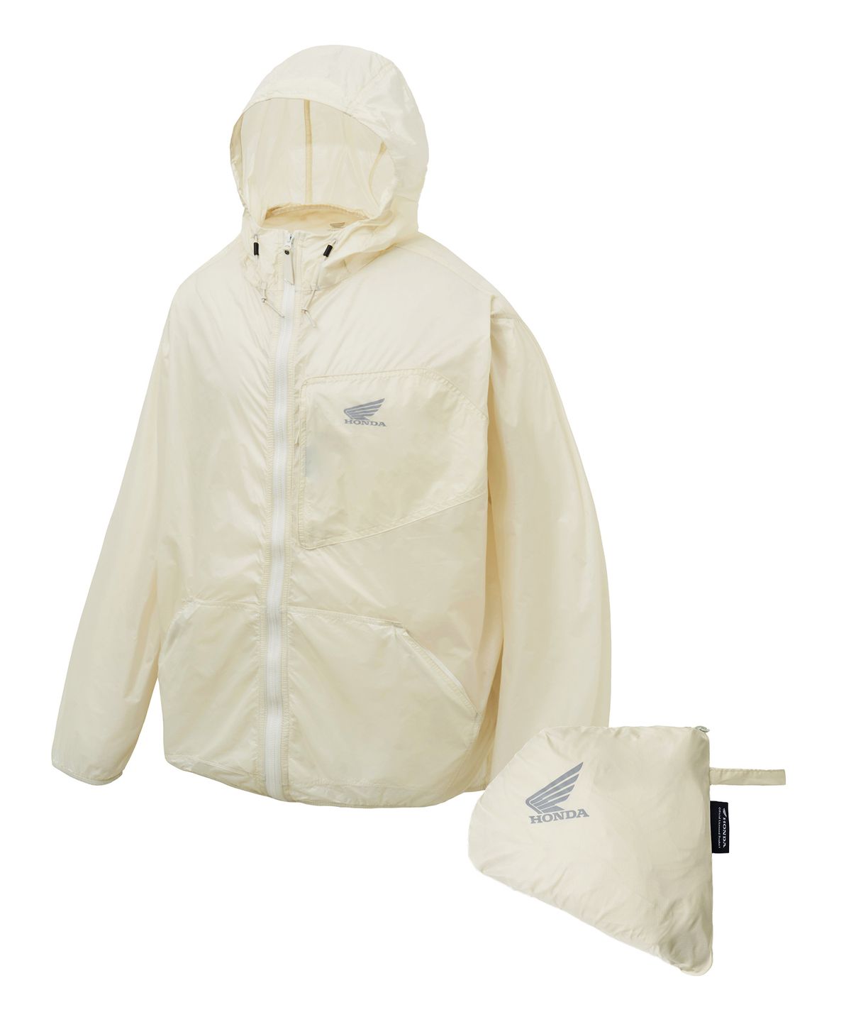 핍스 모터사이클(PHYPS MOTORCYCLE) H-Tech Packable Windbreaker_Solid Ver Ivory