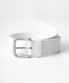 미니멀 스퀘어 레더 벨트 (소가죽/화이트)