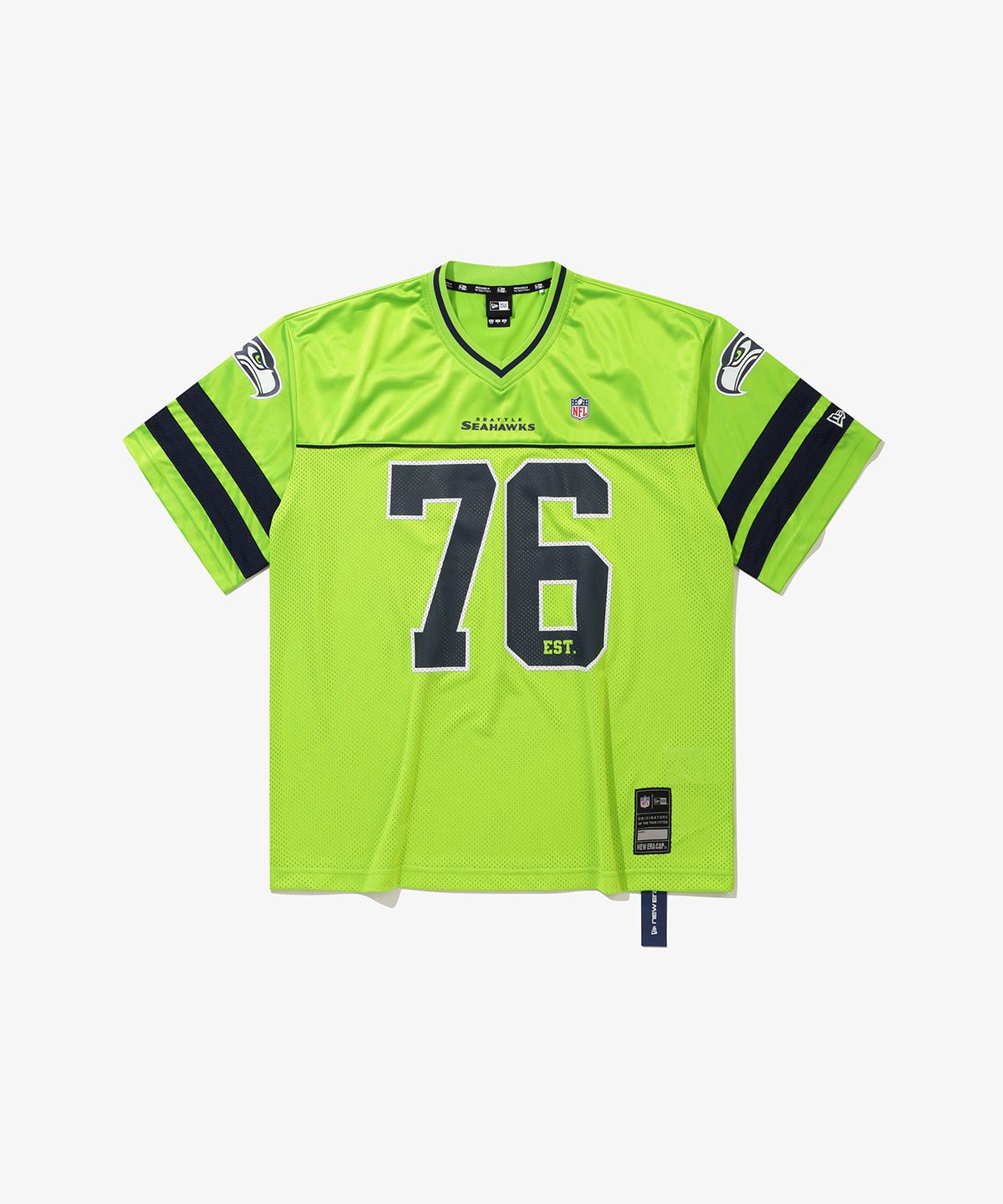 뉴에라(NEW ERA) NFL 시애틀 시호크스 팬 웨어 티셔츠 네온 그린 14954658
