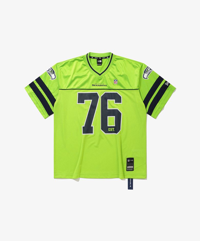 NFL 시애틀 시호크스 팬 웨어 티셔츠 네온 그린 14954658