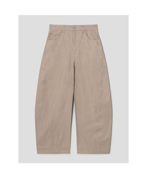 커브드 코튼 슬랙스  베이지