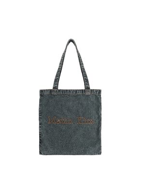 MATIN STITCH DENIM ECOBAG IN BLACK