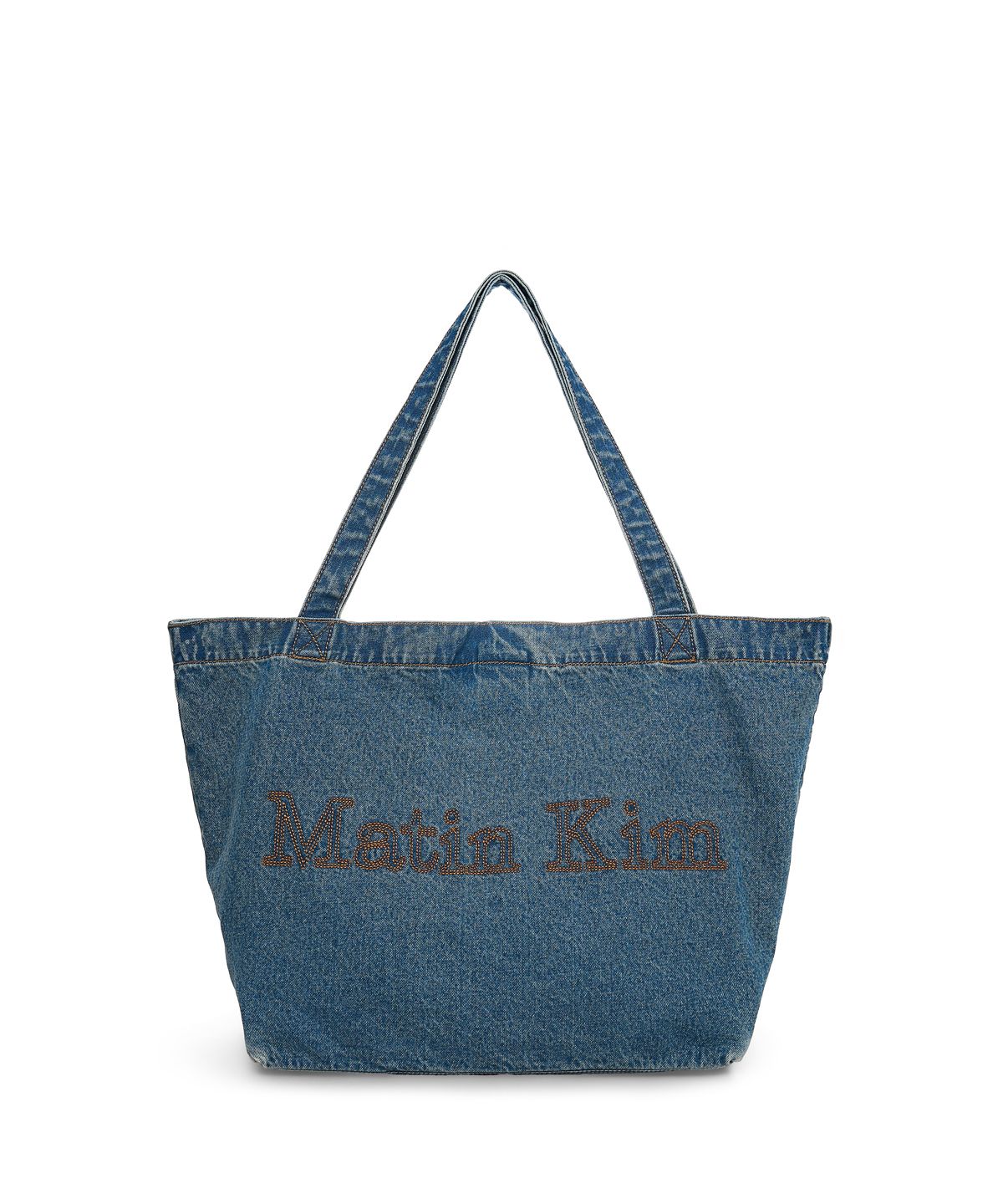 마뗑킴(MATIN KIM) MATIN STITCH DENIM SHOULDER BAG IN BLUE