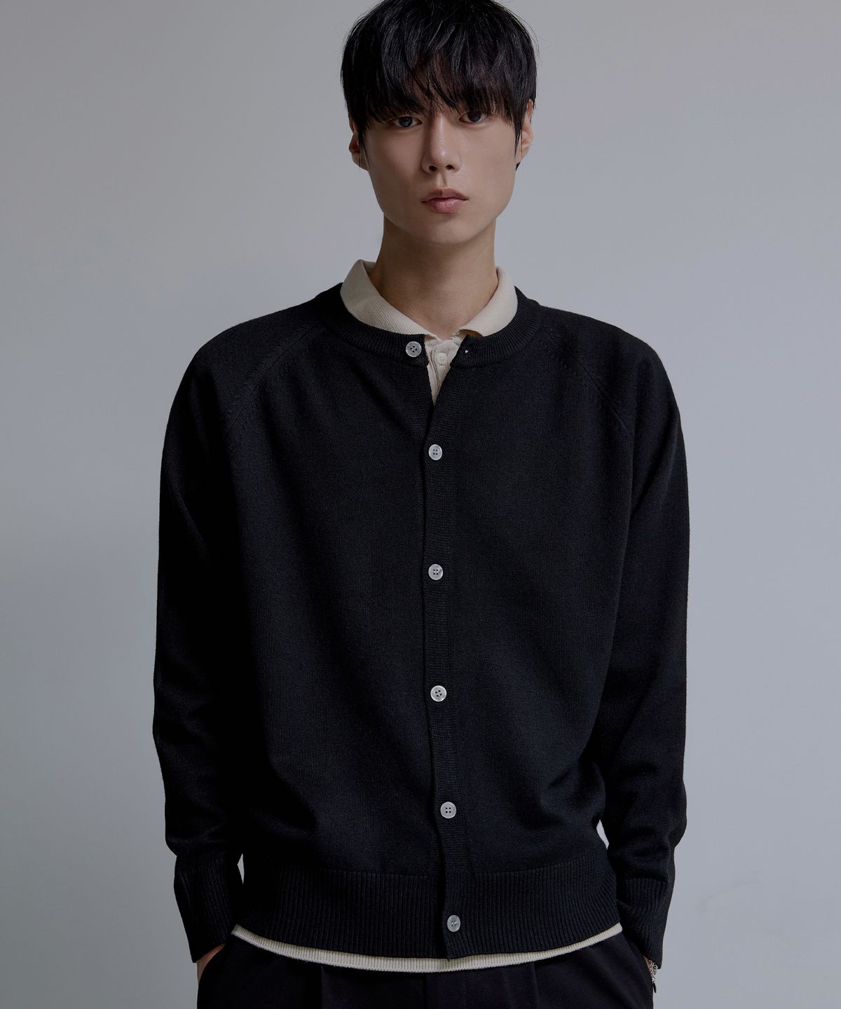 노드유(NODU) 라글란 헤라시 라운드 가디건 [블랙]
