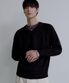 브이넥 헤라시 라글란 크롭 니트 [블랙]