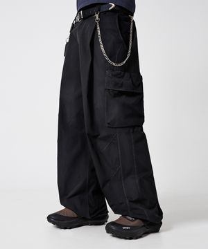 [여름용] VLAD 커브드 밴딩 카고 팬츠_블랙