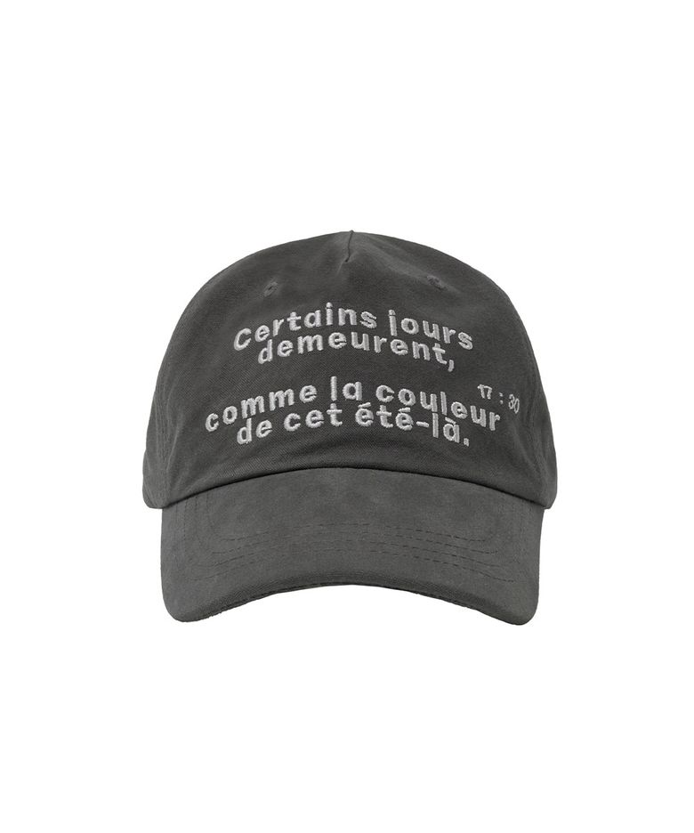 Comme la 5pannel cap CHARCOAL