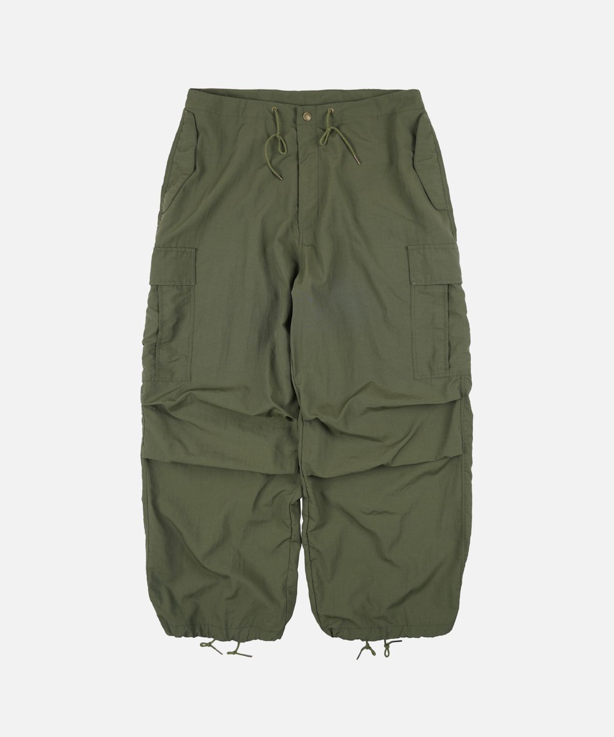 프리즘웍스(FRIZMWORKS) PARACHUTE NYLON BALLOON PANTS _ OLIVE