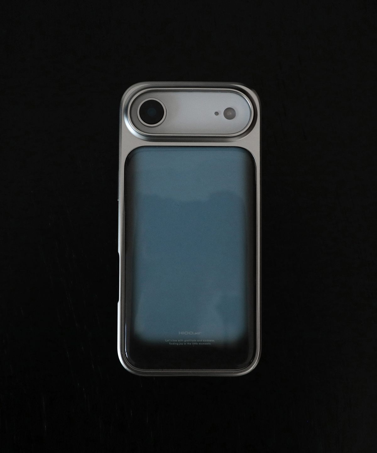하이우(HIOO) syrup silver epoxy case - blue. (실버 에폭시 범퍼 케이스)