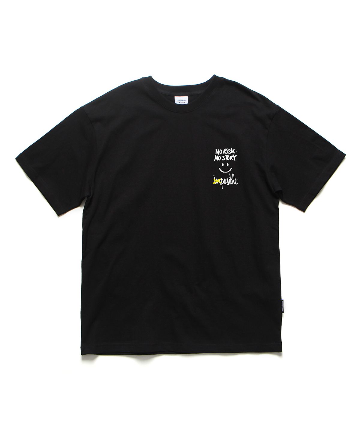 앱놀머씽(ABNORMALTHING) 노스토리 오버핏 티셔츠 블랙 (NO STORY T-SHIRT BLACK)