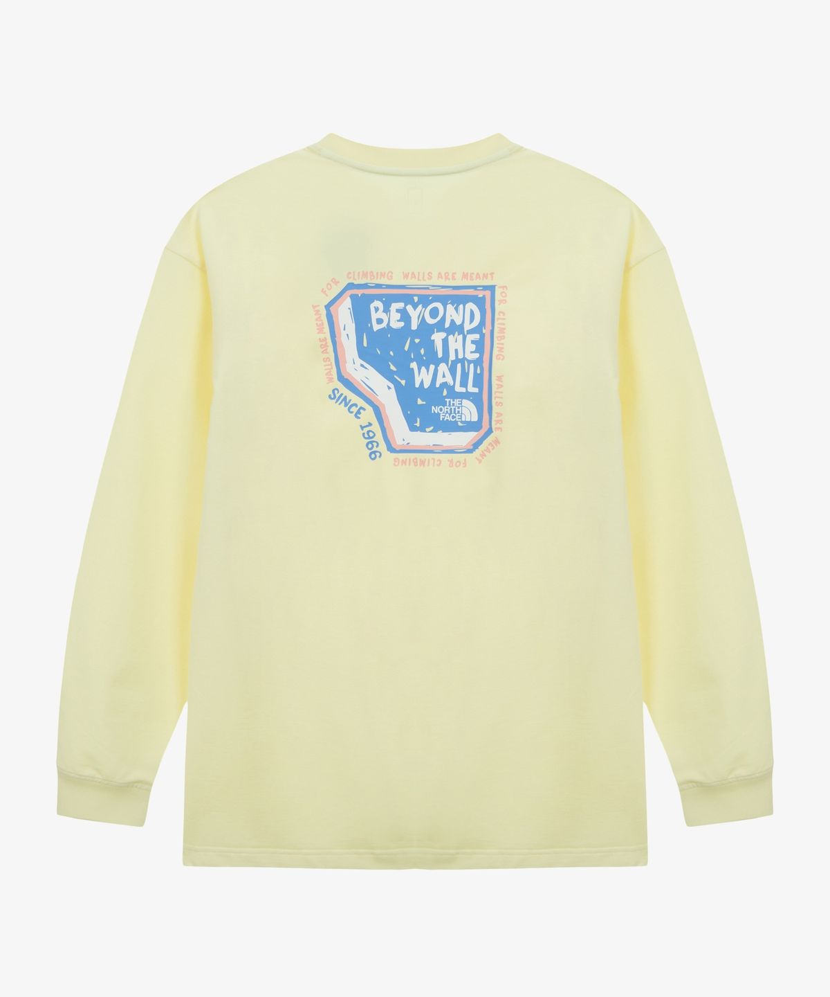 노스페이스(THE NORTH FACE) NT7TS00D 남성 오버월 긴팔 티 LIGHT YELLOW