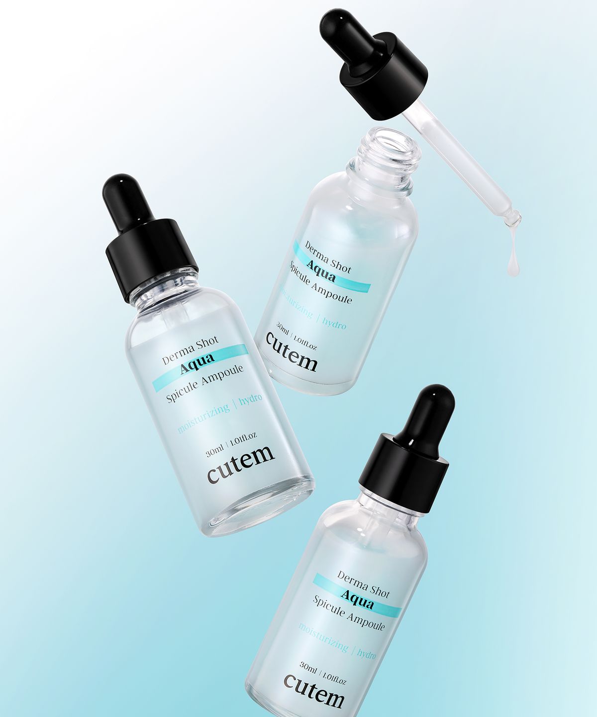큐템(CUTEM) 더마 샷 아쿠아 스피큘 앰플 30ml