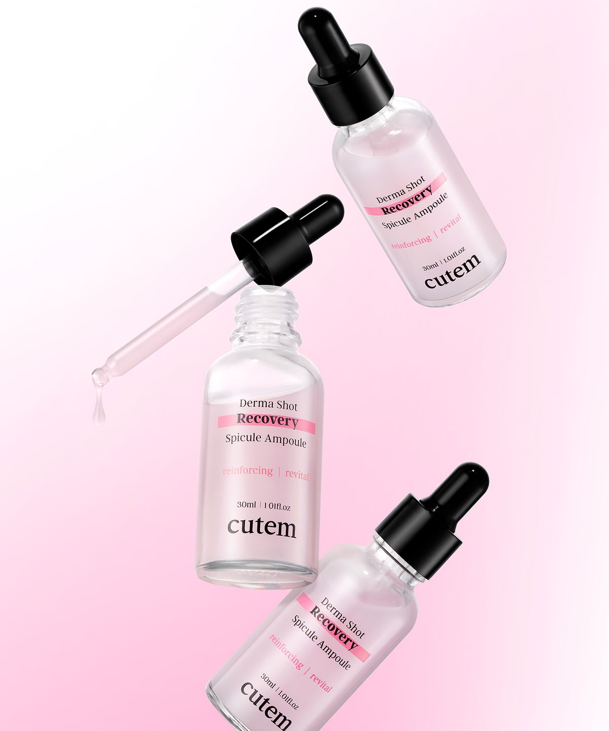 큐템(CUTEM) 더마 샷 리커버리 스피큘 앰플 30ml