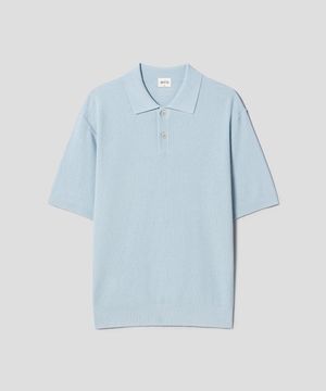 Cool Summer Polo Neck Sweater  Sky Blue