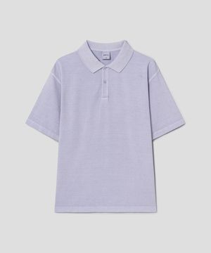 Garment Dyed Pique Polo  Violet