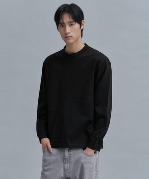 Jersey Patch Round T  Black