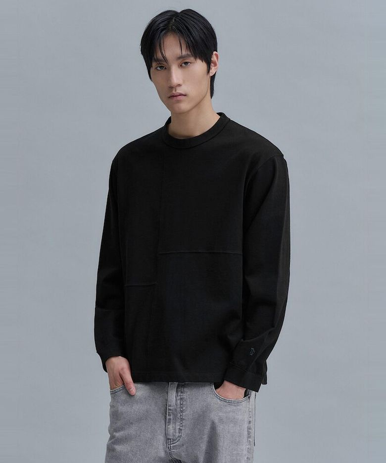 Jersey Patch Round T  Black