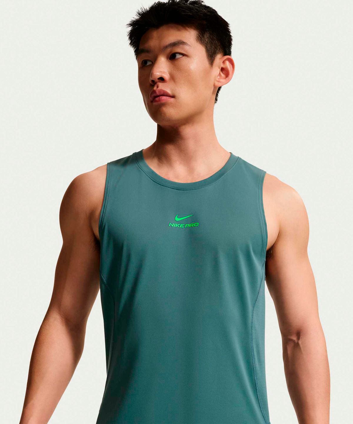 나이키(NIKE) 프로 드라이 핏 트레이닝 탱크  M - 미네랄 슬레이트:그린 스트라이크 / IF2806-382