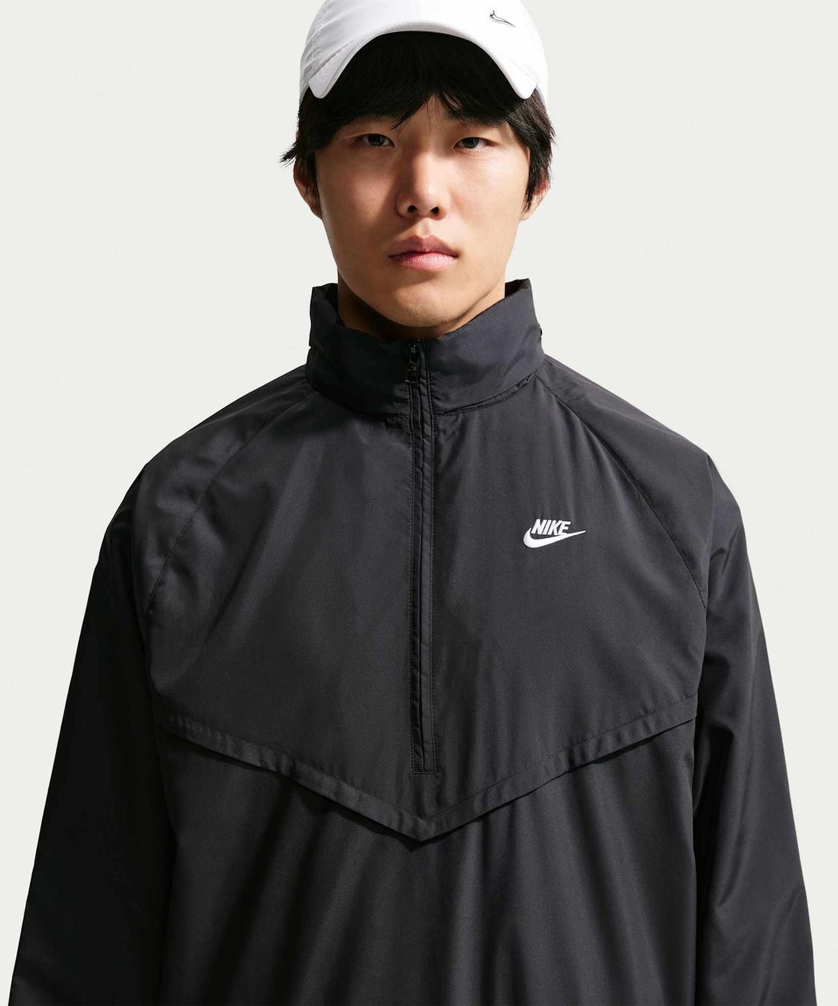 나이키(NIKE) 윈드러너 경량 하프집 재킷 M - 블랙:화이트 / IF3391-010