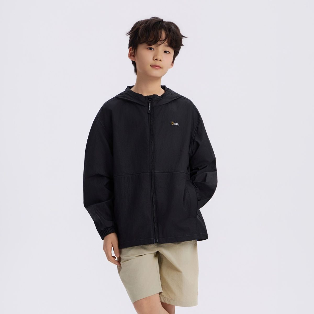 내셔널지오그래픽 키즈(NATIONAL GEOGRAPHIC KIDS) K262UJK920 초경량 패커블 바람막이 자켓 CARBON BLACK