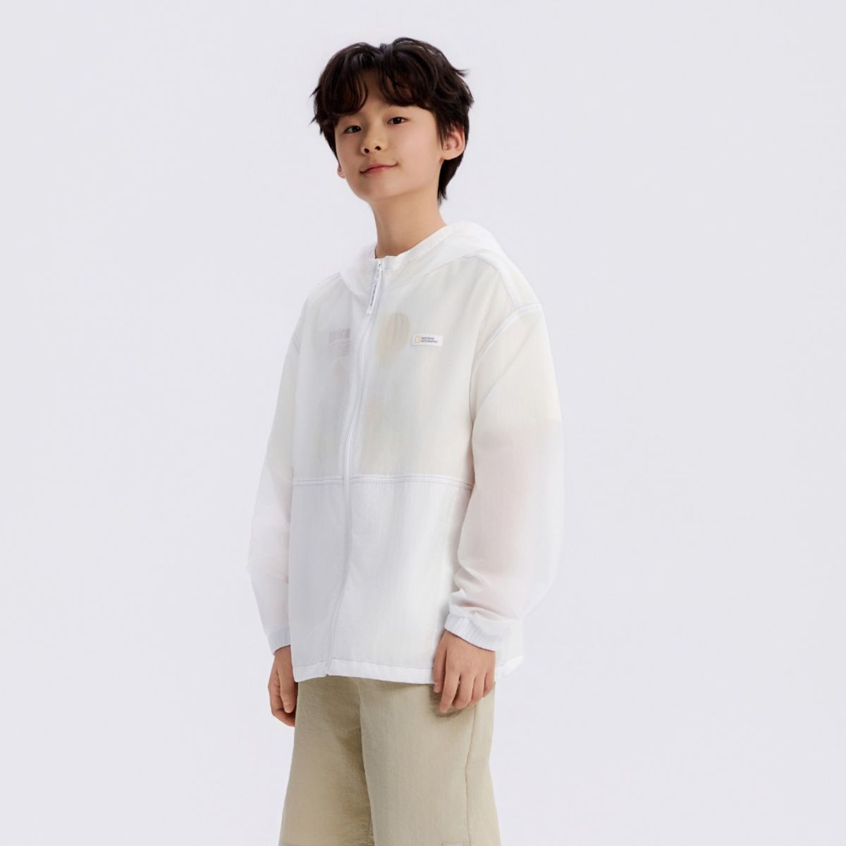 내셔널지오그래픽 키즈(NATIONAL GEOGRAPHIC KIDS) K262UJK920 초경량 패커블 바람막이 자켓 WHITE