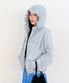 Check Frill Windbreaker Jacket_Sky Blue