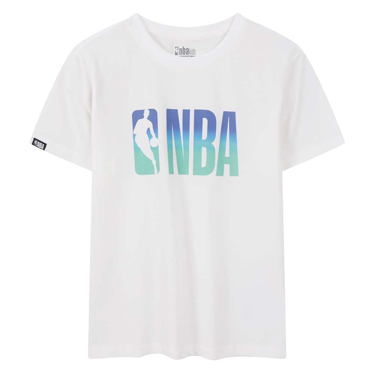 엔비에이 키즈(NBA KIDS) 그라데이션 빅로고 반팔티(K262TS190P) 화이트
